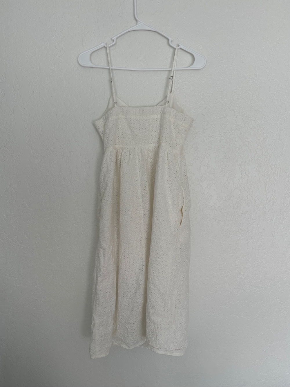 The Prairie by Rachel Ashwell Cream Eyelet Midi Dress with Spaghetti Straps 2 - Picture 2 of 8